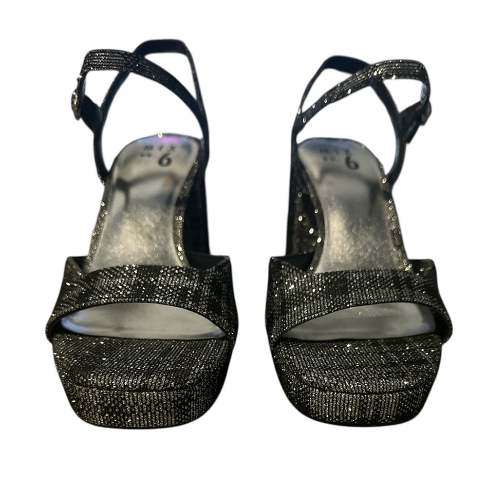 Mix No. 6 Halia Sandal, Grey/Black Plaid, women’s size 8M - Picture 8 of 10